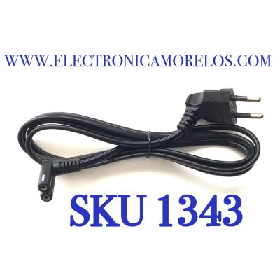 CABLE DE ALIMENTACION ORIGINAL  DE REPUESTO PARA CA “NUEVO“ / BIFASICO / TIPO 8 / ENCHUFE TIPO C / 2.5 A / 10 A / 16 A / 220-250 V / 100 V- 130V /  2 CLAVIJAS  / COMPATIBLE CON DIFERENTES DISPOSITIVOS        